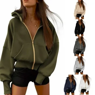 Oversized Zip-Up Hoodie Jacket