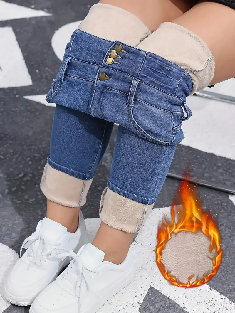 Fleece-Lined Skinny Jeans - Image 3