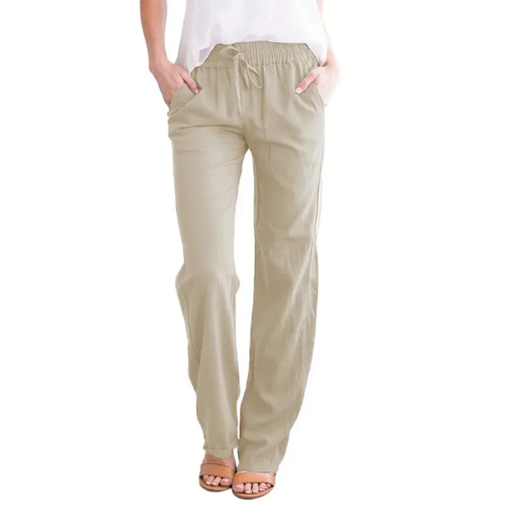 Cotton-Linen Drawstring Joggers