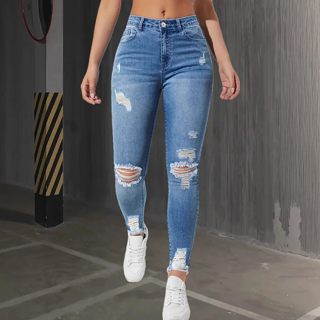 High-Waisted Skinny Jeans - Image 2