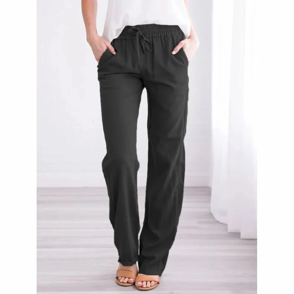 Cotton-Linen Drawstring Joggers - Image 4